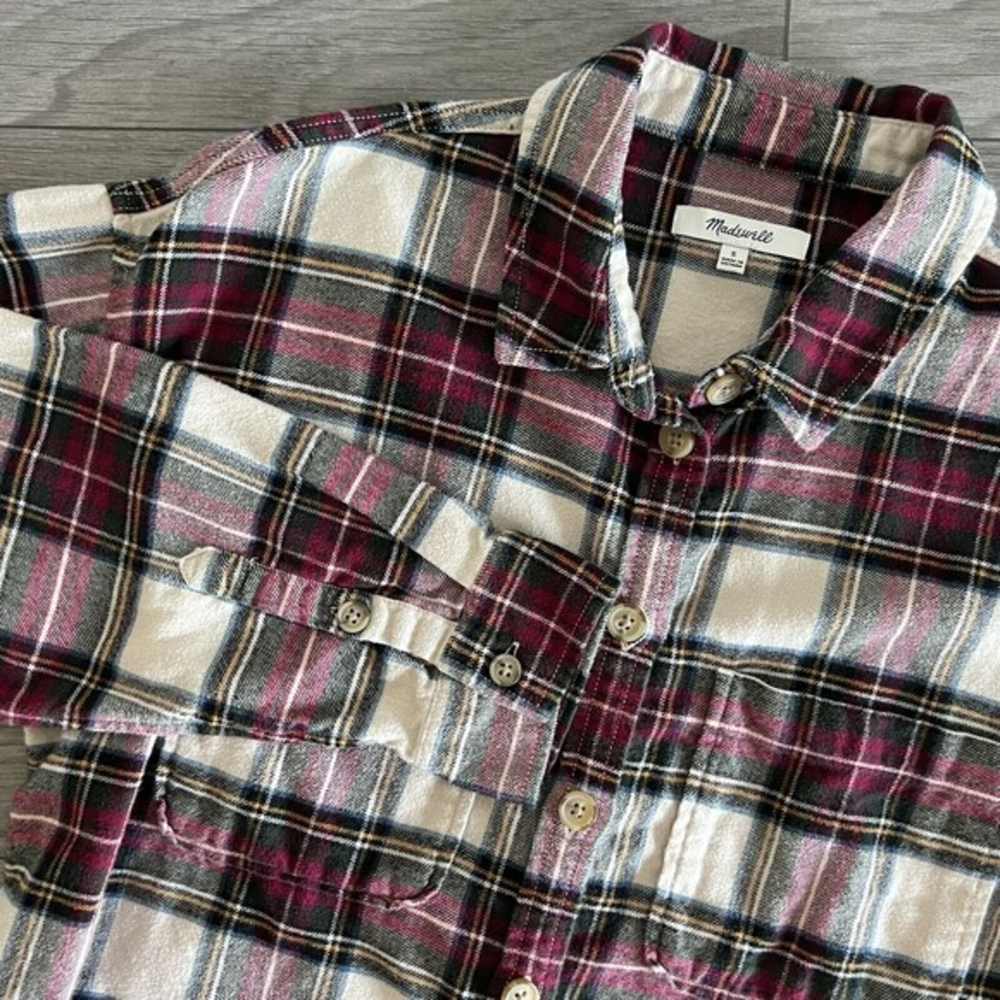 Madewell Womens Tartan Plaid Flannel Button Up Shirt Size‎ Small